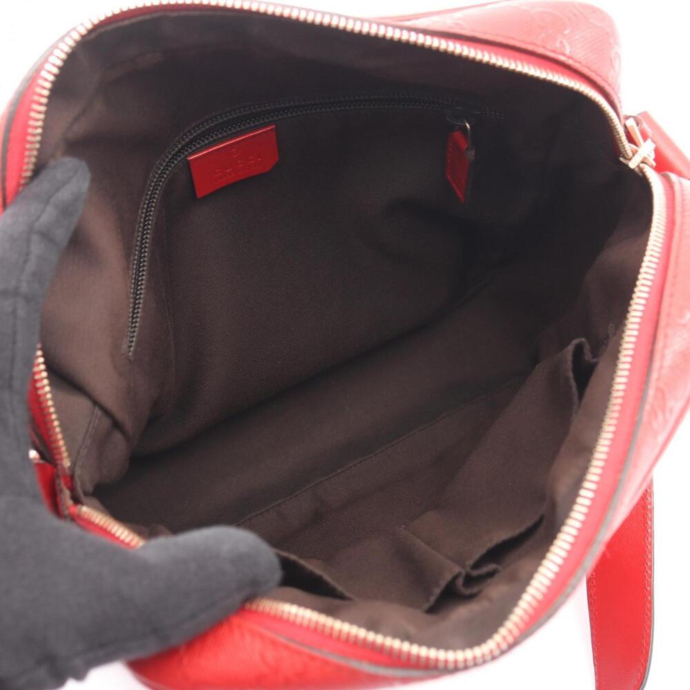 GUCCI Red Leather Shoulder Bag - Picture 3 of 7